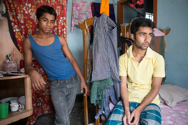 Khadija is divorced and lives with her two sons, Sabbir, 15, and Shohag, 20.