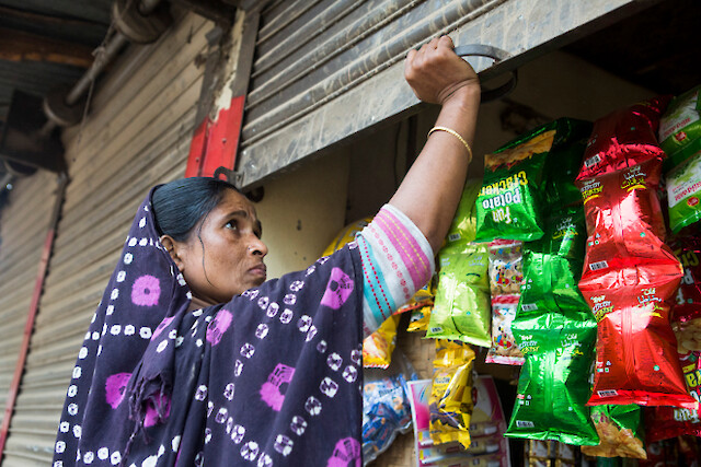Firoza says she grew more self-assured after learning how to run a grocery shop.