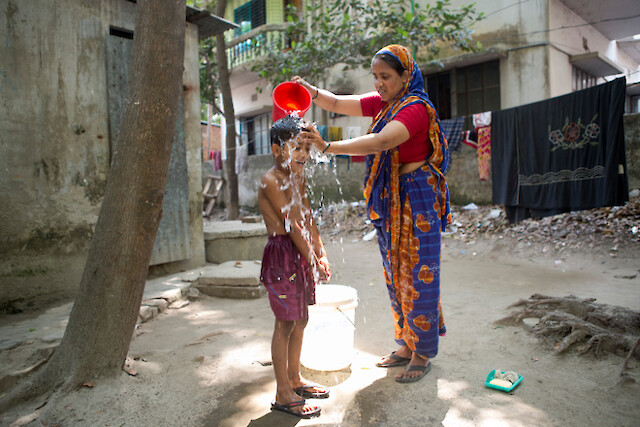 Fatema focuses on raising her youngest daughter and son, but worries about their monthly room rent which is rather high.