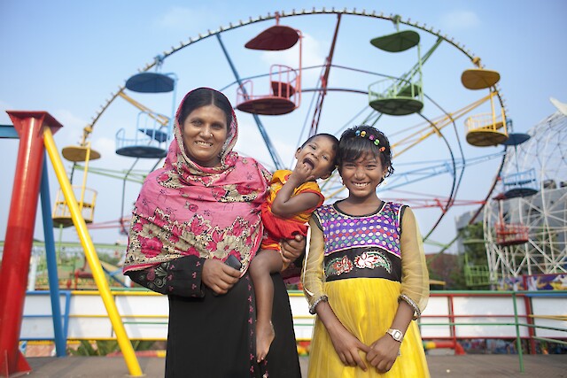 My daughters have always wanted to come to Dhaka and visit Shishu Mela (an amusement park),” explained Rahela. “So I brought them here to make this dream true.”